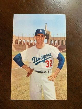 1960 Post Card 3x5 Sandy Koufax Los Angeles Dodgers Born Dec/30/35 Brooklyn N.  Y.