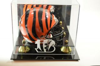 Cincinnati Bengals Nfl Football 6 " Mini Helmet By Riddell In Display Case