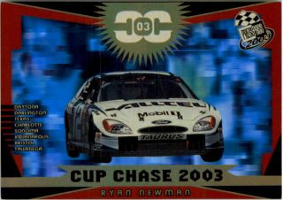 2003 Press Pass Cup Chase Ccr12 Ryan Newman Win