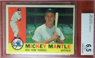 1960 Topps Mickey Mantle 350 Bvg 6.  5 Exmt,  Beautifully Centered Card Dd18