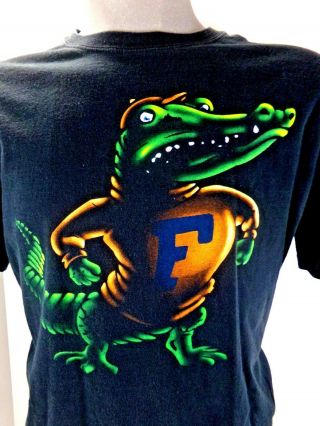 Mens Vintage Black Florida Gators Graphic T Shirt L Usa Airbrush Graphic