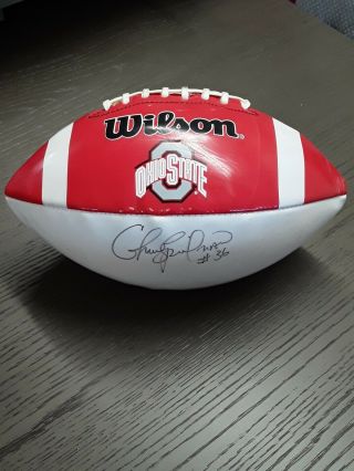 Wilson Autographed Chris Spielman Football Ncaa Ohio State 36
