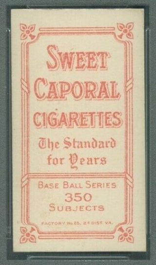 1909 - 11 T206 SAM CRAWFORD Throwing - Tigers - Sweet Caporal 350 factory 25 - PSA 6 3