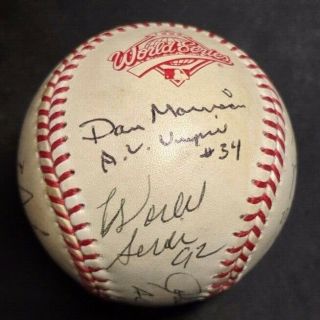 1992 World Series Baseball Hand Signed by 6 Umpires Autographed 3