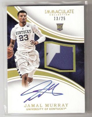 Jamal Murray 16/17 Immaculate Patch Auto Rc 43 Sn 13/25