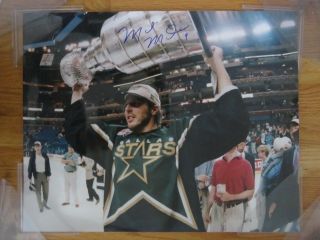 Hofer Mike Modano Signed Minnesota North Stars 16x20 Stanley Cup Champions