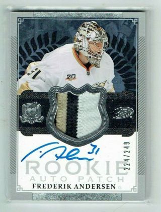 13 - 14 Ud Upper Deck The Cup Frederik Andersen /249 Auto Patch Rookie
