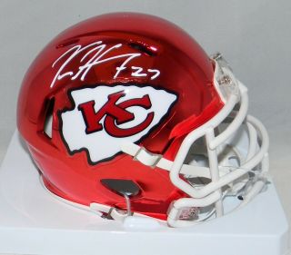 Kareem Hunt Autographed Signed Kansas City Chiefs Chrome Speed Mini Helmet Jsa