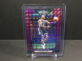 De’aaron Fox 2018 - 19 Prizm Mosaic Purple Prizm 20/49 Card 17