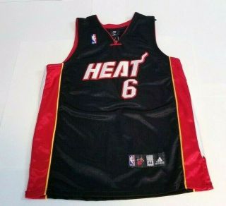 Adidas Lebron James Miami Heat Swingman Jersey,  Nba Authentic,  Size 44,  Black 6