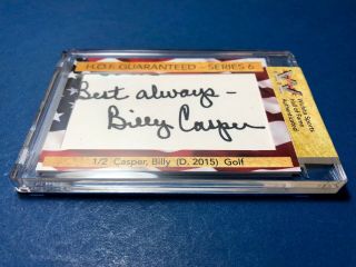 D) Billy Casper Masters Us Open Champ World Golf Hof Autograph