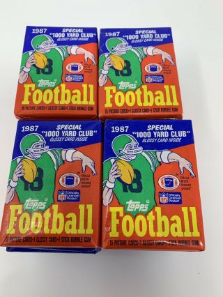 (36) 1987 Topps Football Wax Packs - Guaranteed Authentic - Kelly Rc,  Flutie Rc