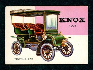 1954 - 55 Topps Worlds On Wheels Card - 151 Knox Touring Car 1904 - Ex