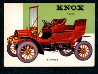1954 - 55 Topps Worlds On Wheels Card - 147 Knox Surrey 1905 - Ex