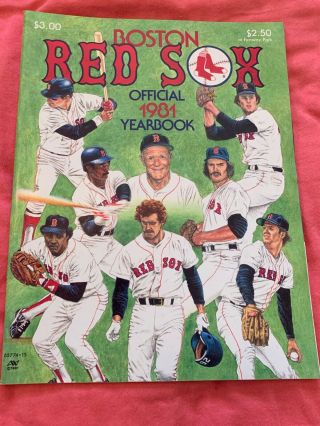 1981 Boston Red Sox Official Yearbook