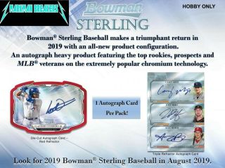St Louis Cardinals 2019 Bowman Sterling Baseball 12 - Box Case 1break Markman