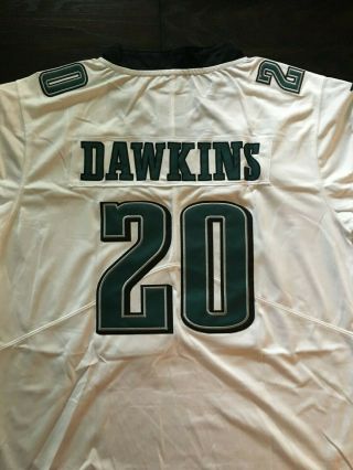 Brian Dawkins White Stitched Philadelphia Eagles Jersey 20 Men ' s Size XL 2