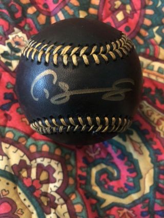 Gary Sanchez Signed Autographed Oml Black Baseball Steiner Yankees