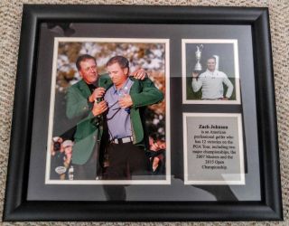 Zach Johnson Autographed Signed Framed Masters Photo Sgc Authentic Certified