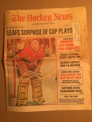 The Hockey News,  May 12,  1978,  Vol 31 No 32,  40p: Ken Dryden On Cvr,  Team Canada