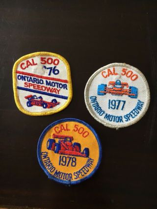 Vintage California 500 Ontario Motor Speedway Patches 1976,  