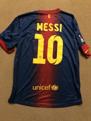 Nike FC Barcelona Messi Jersey Size L/XL 5