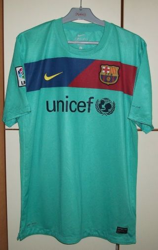 Fc Barcelona Spain 2010/2011 Away Football Shirt Jersey Camiseta Nike Size L
