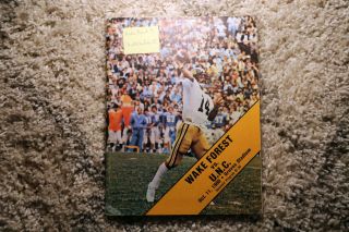 1980 Wake Forest University Vs.  U Of North Carolina - Vintage Football Program