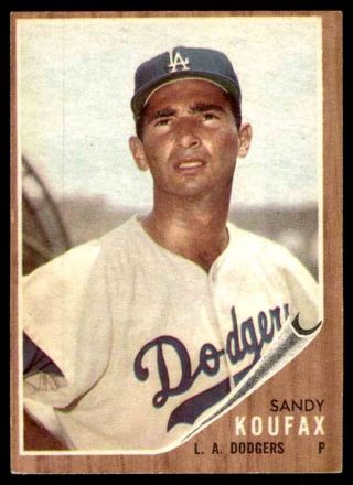 1962 Topps 5 Sandy Koufax Dodgers Ex - Mt To Ex - Mt,