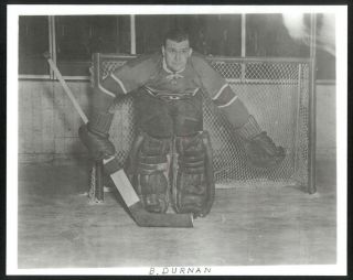 Bill Durnan Hof Goalie Montreal Canadiens Nhl Hockey 8x10 B/w Photo