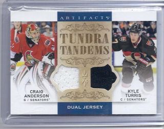 14 - 15 2014 - 15 Artifacts Craig Anderson / Kyle Turris Tundra Tandems Jersey Tt - At