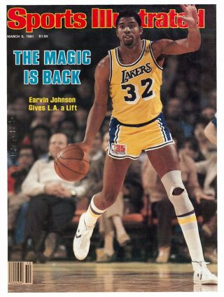 March 9,  1981 Magic Johnson L.  A.  Los Angeles Lakers Sports Illustrated