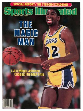 May 13,  1985 Magic Johnson Los Angeles L.  A.  Lakers Sports Illustrated