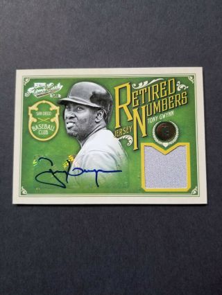 2012 Prime Cuts Tony Gwynn Padres Retired Numbers Game Jersey Autograph Auto /25