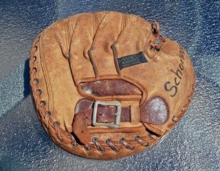 Vintage Frank Hayes Catchers Mitt / Baseball Glove By Davega Sports York