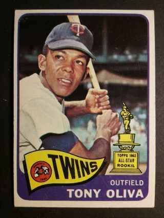 1965 Topps Baseball 340 Tony Oliva All - Star Rookie