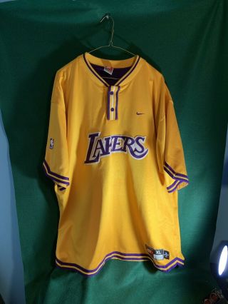 Los Angeles Lakers Basketball Nike Vintage Size Xl Warm Up Shooting Shirt Nba