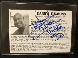 Darryl Dawkins Chocolate Thunder Signed Autograph Program Cut Out 76ers Nets