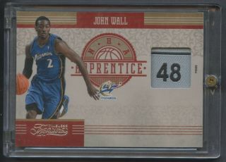 2010 - 11 Timeless Treasures Nba Apprentice John Wall Rc Number Patch 1/5
