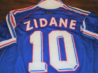Vtg Adidas France Zidane 1998 Soccer Jersey Football Shirt Juventus Real Madrid
