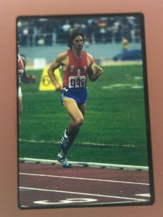 Usa Olympics Male Running Vintage 35mm Color Slide