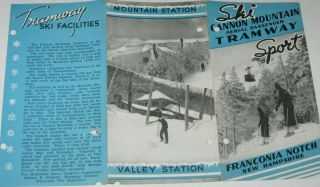 Ski Cannon Mountain Tramway - Vintage C.  1930 