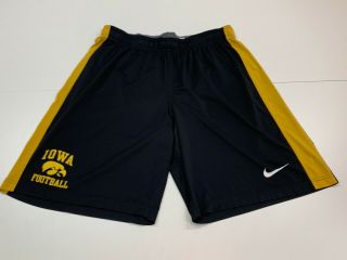 Iowa Hawkeyes Football Men’s Nike Black/yellow Shorts - Large