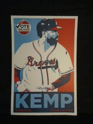 Matt Kemp Atlanta Braves Vote Braves 2017 All Star Game 16 X 24 Poster