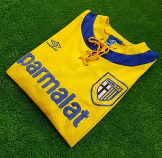 Parma Umbro Jersey Shirt Maglia 1993/1994 Italy Calcio L No Match Worn Parmalat