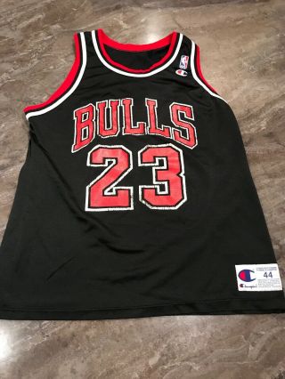 Mens Vtg Champion Michael Jordan 23 Chicago Bulls Nba Basketball Jersey Size 44
