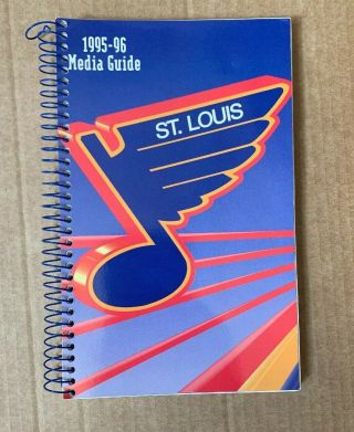 1995 - 96 St.  Louis Blues Official Media Guide Nhl Brett Hull,  Macinnis,  Pronger