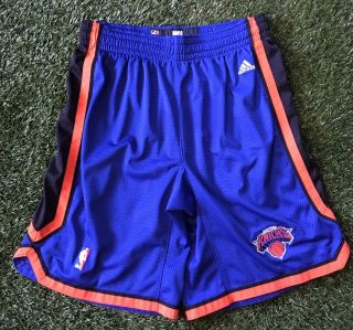 Adidas Nba York Knicks Shorts Men’s 34 Blue Authentic Mesh