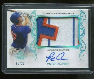 2018 Leaf Trinity On - Card Auto/patch (mets) - Peter Alonso 23/25
