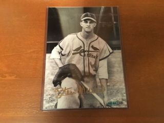 Stan Musial Signed Autograph 5x7 3,  000 Hit Club Photo Uda Holo &